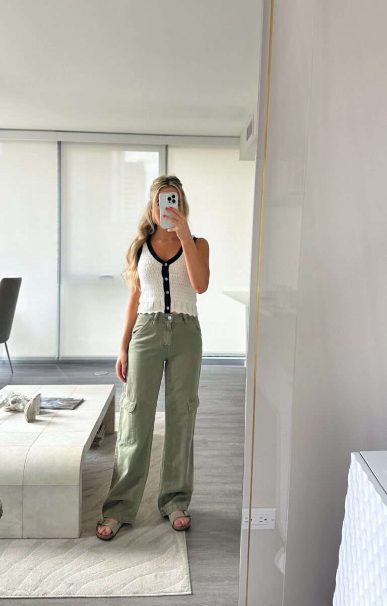 fashion outfit featuring cargo pants trend