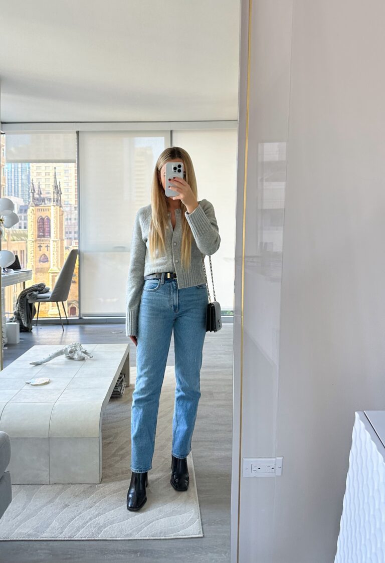 cardigan jeans